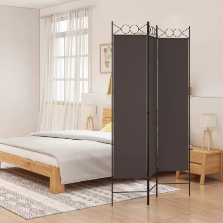 Brown fabric 3-panel divider screen 120x200 cm by vidaXL, Room dividers - Ref: Foro24-350147, Price: 35,03 €, Discount: %