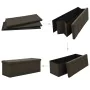 Dark Brown Faux Linen Folding Storage Bench by vidaXL, Benches for halls and storage - Ref: Foro24-338794, Price: 63,30 €, Di...