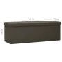 Dark Brown Faux Linen Folding Storage Bench by vidaXL, Benches for halls and storage - Ref: Foro24-338794, Price: 63,30 €, Di...