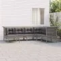 7-piece garden furniture set with gray synthetic rattan cushions by vidaXL, Garden sets - Ref: Foro24-3187558, Price: 342,62 ...