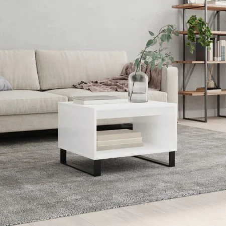 High gloss white engineered wood coffee table 60x50x40 cm by vidaXL, Coffee table - Ref: Foro24-829262, Price: 53,00 €, Disco...