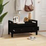 Solid black pine wood entryway bench 80x40x43 cm by vidaXL, Benches for halls and storage - Ref: Foro24-821788, Price: 93,94 ...