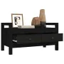 Solid black pine wood entryway bench 80x40x43 cm by vidaXL, Benches for halls and storage - Ref: Foro24-821788, Price: 93,94 ...