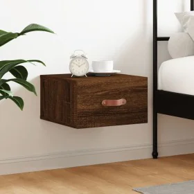 Wall-mounted bedside table in brown oak color, 35x35x20 cm by vidaXL, Lockers and storage cabinets - Ref: Foro24-829786, Pric...