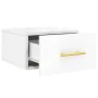 Glossy white wall bedside table 35x35x20 cm by vidaXL, Lockers and storage cabinets - Ref: Foro24-829792, Price: 29,23 €, Dis...