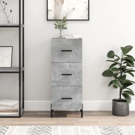 Concrete gray plywood sideboard 34.5x34x90 cm by vidaXL, Sideboards - Ref: Foro24-828616, Price: 75,01 €, Discount: %