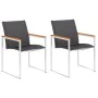 Garden chairs 2 units textilene and gray stainless steel by vidaXL, Garden chairs - Ref: Foro24-46497, Price: 159,34 €, Disco...