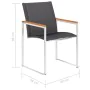 Garden chairs 2 units textilene and gray stainless steel by vidaXL, Garden chairs - Ref: Foro24-46497, Price: 159,34 €, Disco...