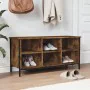 Smoked oak plywood shoe cabinet 100x35x50 cm by vidaXL, Shoe racks and shoe organizers - Ref: Foro24-831840, Price: 40,29 €, ...