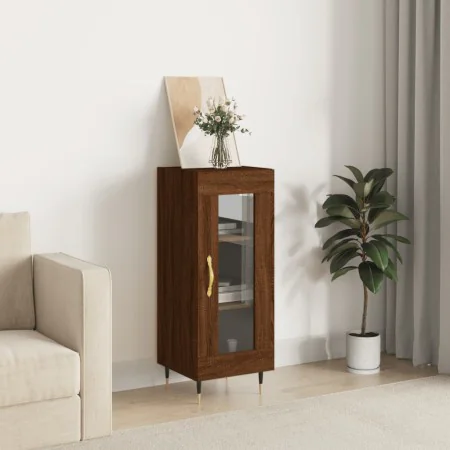 Oak brown engineered wood sideboard 34.5x34x90 cm by vidaXL, Sideboards - Ref: Foro24-828779, Price: 58,77 €, Discount: %