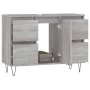 Sonoma grauer Badezimmerschrank aus Holzwerkstoff, 80 x 33 x 60 cm von vidaXL, Badezimmerwaschtische - Ref: Foro24-831658, Pr...