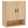 Sonoma oak engineered wood wall cabinet 60x31x70 cm by vidaXL, Lockers and storage cabinets - Ref: Foro24-829887, Price: 47,5...