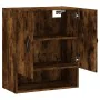 Smoked oak engineered wood wall cabinet 60x31x70 cm by vidaXL, Lockers and storage cabinets - Ref: Foro24-829905, Price: 55,4...