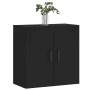 Black engineered wood wall cabinet 60x31x60 cm by vidaXL, Lockers and storage cabinets - Ref: Foro24-829965, Price: 53,54 €, ...