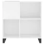 White plywood record cabinet 84.5x38x89 cm by vidaXL, CD and DVD storage - Ref: Foro24-831780, Price: 79,58 €, Discount: %