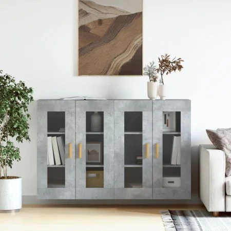 Wall cabinets 2 pcs concrete gray engineered wood by vidaXL, Sideboards - Ref: Foro24-3197900, Price: 150,61 €, Discount: %