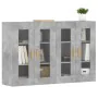 Wall cabinets 2 pcs concrete gray engineered wood by vidaXL, Sideboards - Ref: Foro24-3197900, Price: 150,61 €, Discount: %