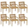 Batavia chairs 6 units solid teak wood with cushions by vidaXL, Garden chairs - Ref: Foro24-3073337, Price: 767,07 €, Discoun...