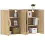 Wall cabinets 2 units engineered wood Sonoma oak by vidaXL, Sideboards - Ref: Foro24-3197987, Price: 146,51 €, Discount: %