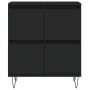 Schwarzes Sperrholz-Sideboard 60x35x70 cm von vidaXL, Sideboards - Ref: Foro24-831213, Preis: 68,01 €, Rabatt: %