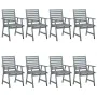 Dining garden chairs 8 pcs solid acacia wood with cushions by vidaXL, Garden chairs - Ref: Foro24-3078448, Price: 641,13 €, D...