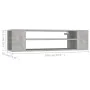 Mueble de TV colgante contrachapada gris hormigón 100x30x26,5cm de vidaXL, Muebles TV - Ref: Foro24-806233, Precio: 42,69 €, ...