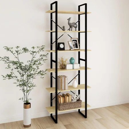 High solid pine wood shelf 80x30x210 cm by vidaXL, Bookcases and shelves - Ref: Foro24-806542, Price: 118,56 €, Discount: %