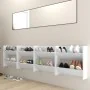 Wall shoe racks 4 pcs white plywood 60x18x60cm by vidaXL, Shoe racks and shoe organizers - Ref: Foro24-806716, Price: 81,82 €...