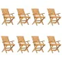 Folding garden chairs 8 pcs solid teak wood 56x63x90 cm by vidaXL, Garden chairs - Ref: Foro24-3155051, Price: 712,97 €, Disc...