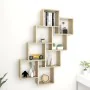 Sonoma oak plywood wall cube shelf 90x15x119 cm by vidaXL, Shelves and shelves - Ref: Foro24-807181, Price: 45,27 €, Discount: %