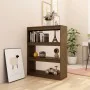 Honey brown pine space divider shelf 100x30x103 cm by vidaXL, Bookcases and shelves - Ref: Foro24-808216, Price: 64,07 €, Dis...