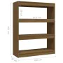 Honey brown pine space divider shelf 100x30x103 cm by vidaXL, Bookcases and shelves - Ref: Foro24-808216, Price: 64,07 €, Dis...