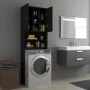 Black washing machine cabinet 64x25.5x190 cm by vidaXL, Accessories for washing machines and dryers - Ref: Foro24-808423, Pri...