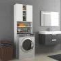 White washing machine cabinet 64x25.5x190 cm by vidaXL, Accessories for washing machines and dryers - Ref: Foro24-808422, Pri...