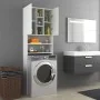 White washing machine cabinet 64x25.5x190 cm by vidaXL, Accessories for washing machines and dryers - Ref: Foro24-808422, Pri...