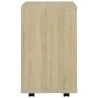 Kleiderschrank mit Rollen Sonoma-Eichensperrholz 46x36x59cm von vidaXL, Schließfächer und Lagerschränke - Ref: Foro24-808470,...