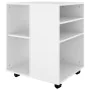 White plywood wardrobe with wheels 60x53x72 cm by vidaXL, Lockers and storage cabinets - Ref: Foro24-808458, Price: 83,31 €, ...