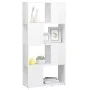 White glossy space divider shelf 60x24x124.5 cm by vidaXL, Bookcases and shelves - Ref: Foro24-809086, Price: 51,29 €, Discou...