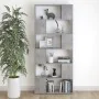 Concrete gray plywood separator bookcase 80x24x186 cm by vidaXL, Bookcases and shelves - Ref: Foro24-809156, Price: 79,82 €, ...