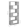 Concrete gray plywood separator bookcase 80x24x186 cm by vidaXL, Bookcases and shelves - Ref: Foro24-809156, Price: 79,82 €, ...