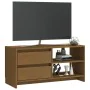 Honey brown pine solid wood TV cabinet 80x31x39 cm by vidaXL, TV Furniture - Ref: Foro24-809897, Price: 59,40 €, Discount: %