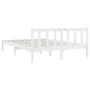 Solid white pine wood bed frame 120x190 cm by vidaXL, Beds and slatted bases - Ref: Foro24-810053, Price: 110,24 €, Discount: %