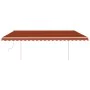 Manual retractable awning with orange and brown poles 5x3.5 m by vidaXL, Awnings - Ref: Foro24-3070060, Price: 525,90 €, Disc...