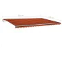 Manual retractable awning with orange and brown poles 5x3.5 m by vidaXL, Awnings - Ref: Foro24-3070060, Price: 525,90 €, Disc...