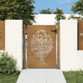 Corten steel garden gate with tree design 105x155 cm by vidaXL, garden gates - Ref: Foro24-153217, Price: 226,34 €, Discount: %