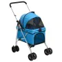 Zusammenklappbarer Hundekinderwagen aus blauem Oxford-Stoff, 76 x 50 x 100 cm von vidaXL, Kinderwagen für Haustiere - Ref: Fo...