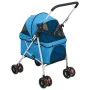 Zusammenklappbarer Hundekinderwagen aus blauem Oxford-Stoff, 76 x 50 x 100 cm von vidaXL, Kinderwagen für Haustiere - Ref: Fo...