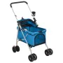 Zusammenklappbarer Hundekinderwagen aus blauem Oxford-Stoff, 76 x 50 x 100 cm von vidaXL, Kinderwagen für Haustiere - Ref: Fo...