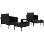 5-piece garden furniture set and black synthetic rattan cushions by vidaXL, Garden sets - Ref: Foro24-319681, Price: 258,30 €...