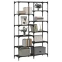 Black engineered iron and wood shelf 100x32x170 cm by vidaXL, Bookcases and shelves - Ref: Foro24-832788, Price: 101,40 €, Di...